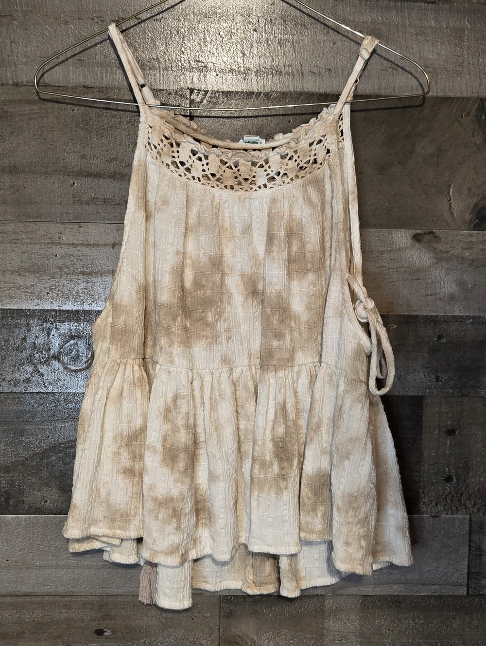 aerie crochet babydoll tank top